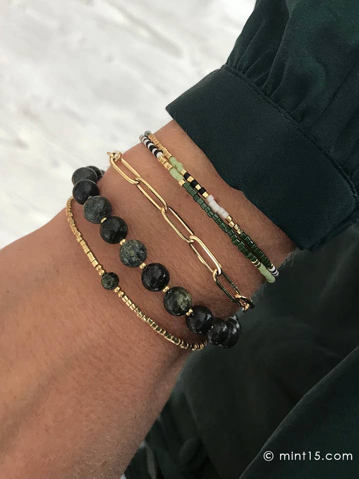 Bracelet Set 'Dark Green' for wholesale by Mint15