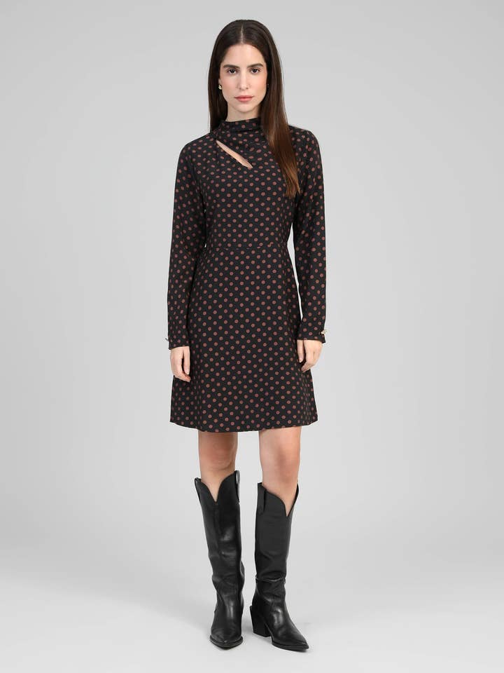 An'ge - Wholesale Dress - Women's - MALUKA SHORT DRESS palinto brown