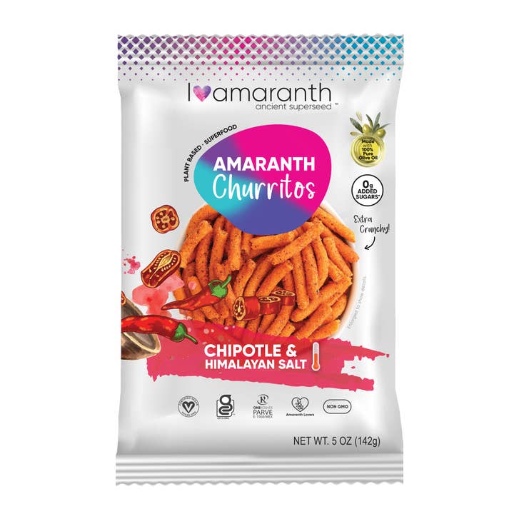 I amaranth - Wholesale Puffed Snack - Amaranth Churritos: Chipotle + Himalayan Salt