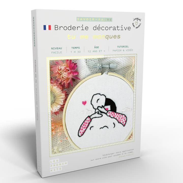 French'Kits - Decorative Embroidery - I Miss You for wholesale by French Kits