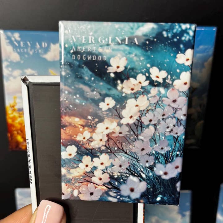 Delstatsblomma Magnet - Virginias Kornell | Samlarkonst för wholesale av Tieu Magnetic