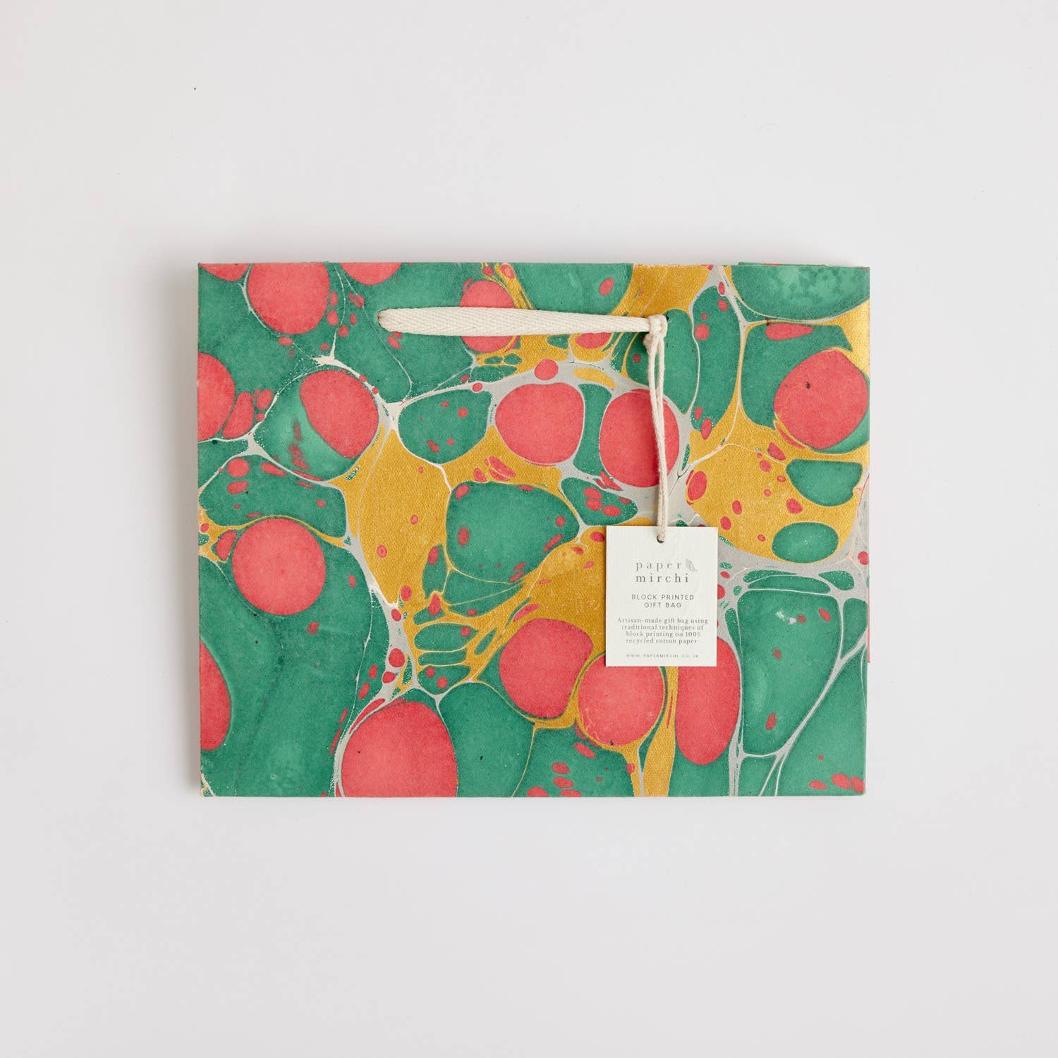 Paper Mirchi – Großhandel Geschenktüten – Handgemachte marmorierte Geschenktüten (Mittel) – Christmas Glitz5