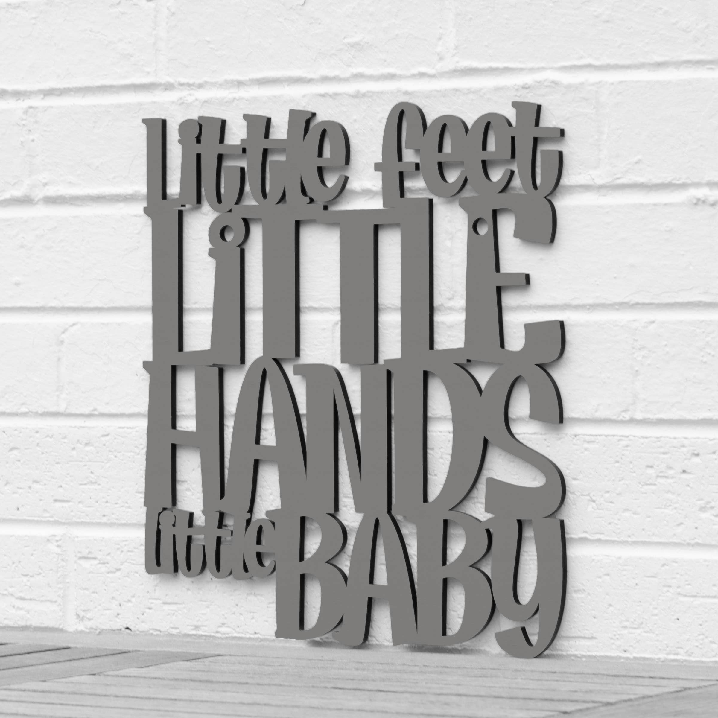 Spunky Fluff - Wholesale Wall Decor - Kids & Baby - Little Feet Little Hands Little Baby, Wood Nursery Decor5