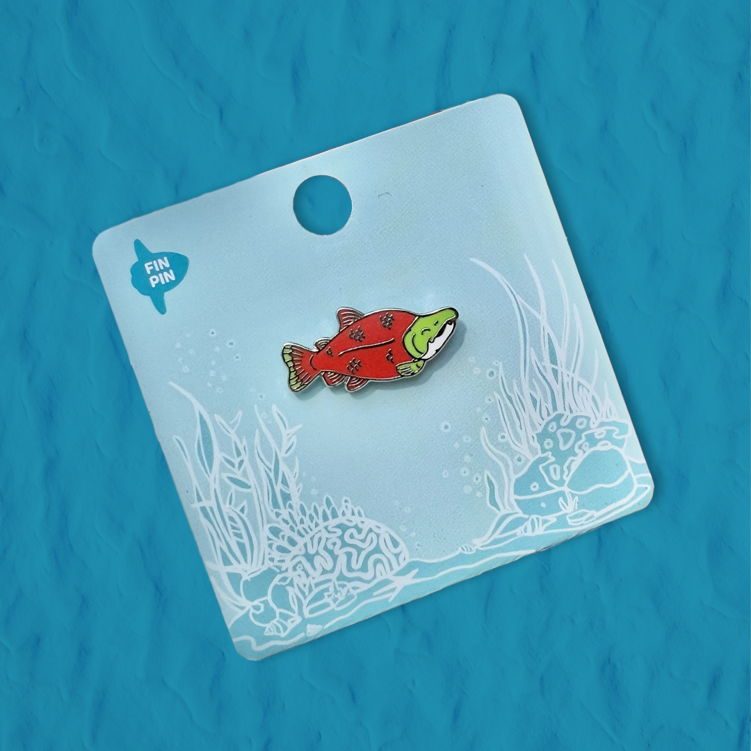 Fin Pin Shop - Wholesale Lapel Pin/Button - Sockeye salmon enamel pin3