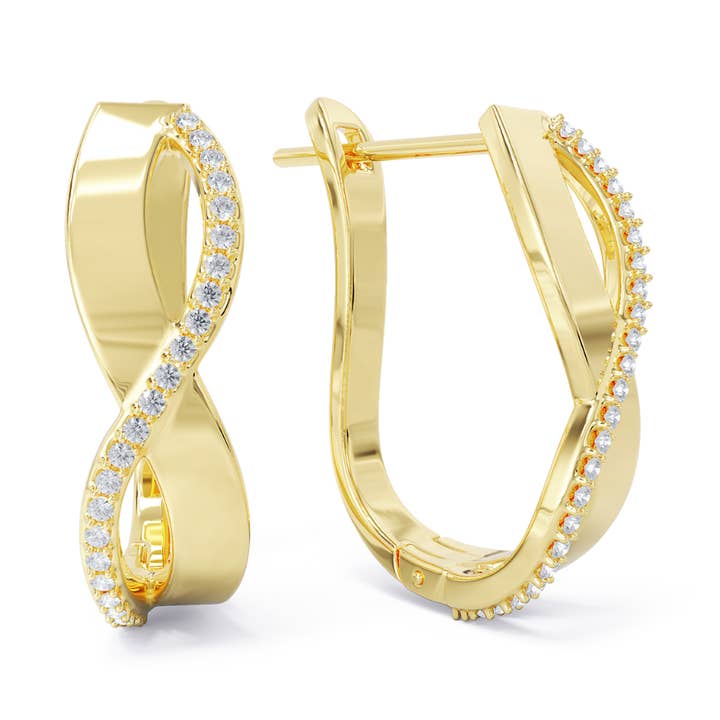 Infinity Ohrringe aus Gold für den Großhandel von Belmia