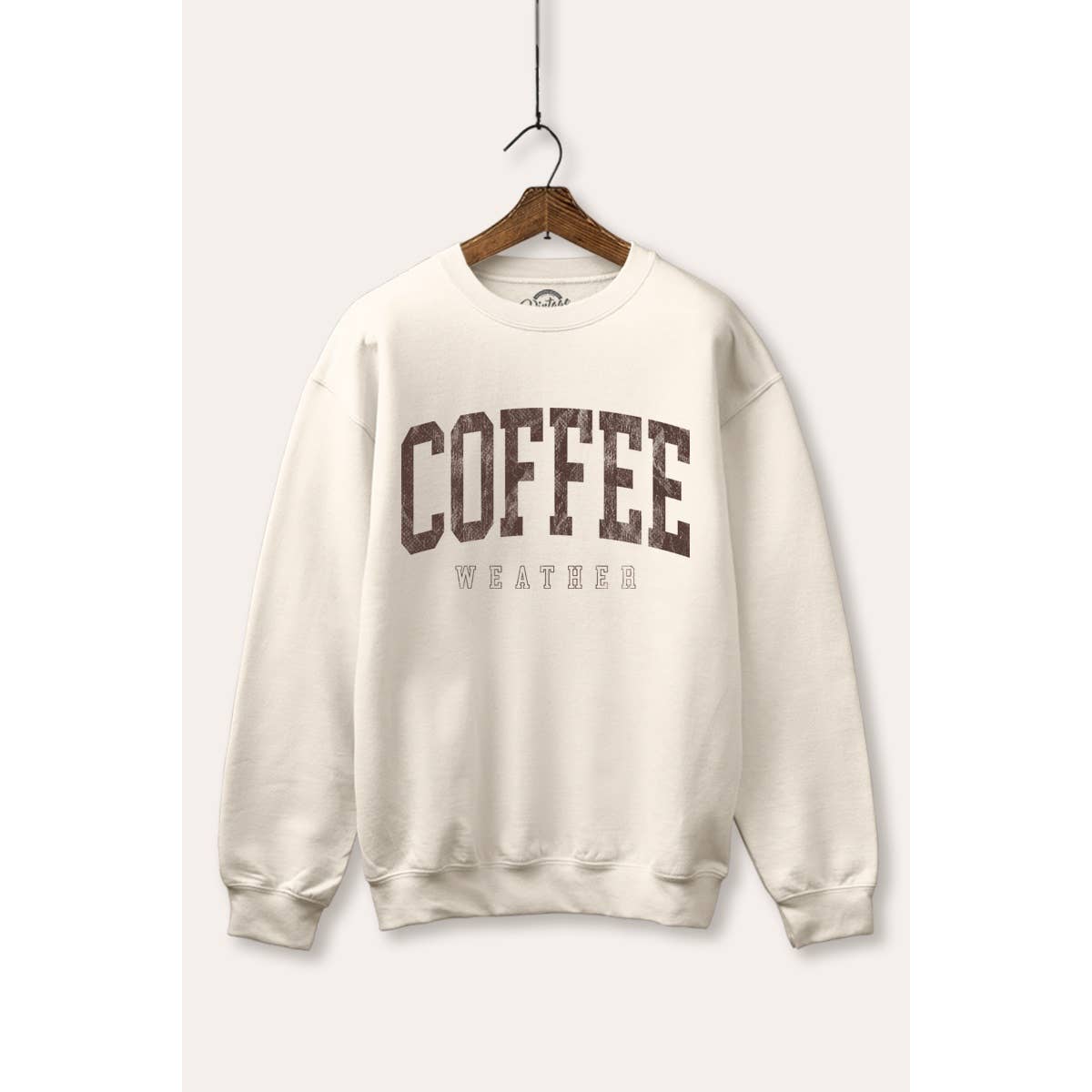 STARCHIS - Venta al por mayor Sudadera estampada - Mujer - SUDADERA GRÁFICA DE FORRO POLAR PARA CLIMA DE CAFÉ EN BLANCO2