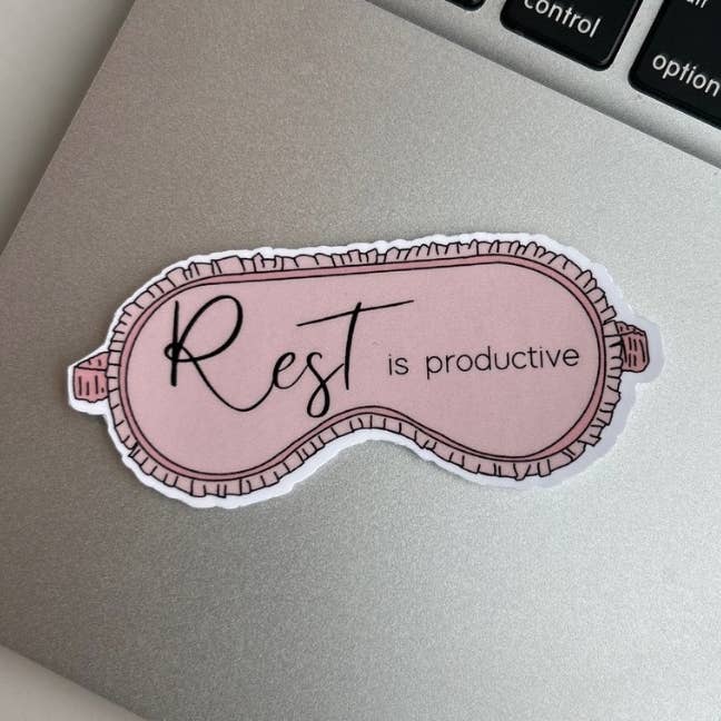 Autocollant Le repos est productif pour la vente par Under This Moon Designs