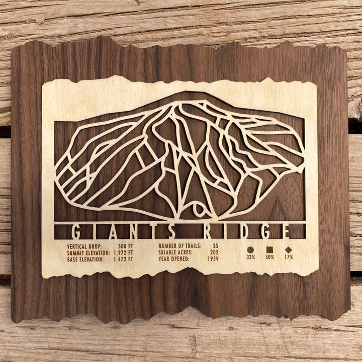 Giants Ridge Trail Map for wholesale by Mountaincut