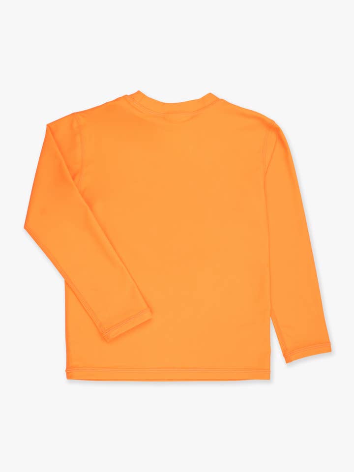 Boys Neon Orange Long Sleeve Rash Guard for wholesale on Faire
