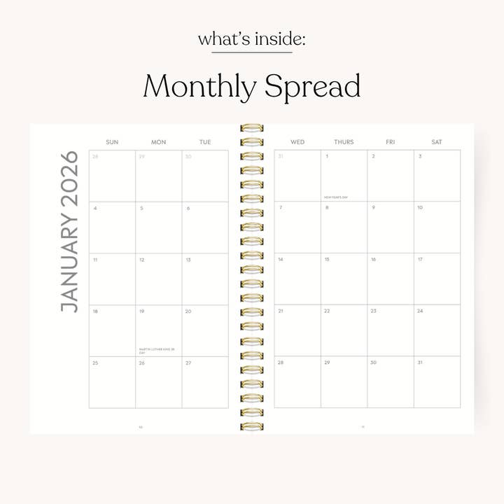 Elyse Breanne Design - Wholesale Planner - Green Gingham 2026 Yearly Planner5