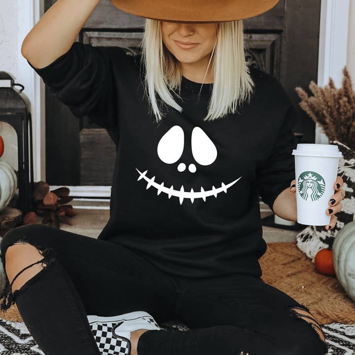 Printliss - Vente T-shirt sérigraphié – femme - T-shirt Halloween Citrouille - Bella Canvas3