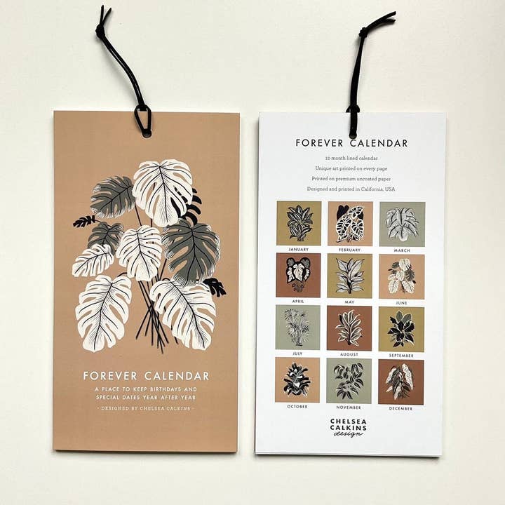 Chelsea Calkins Design - Wholesale Calendar - Retro Plants Forever Calendar1