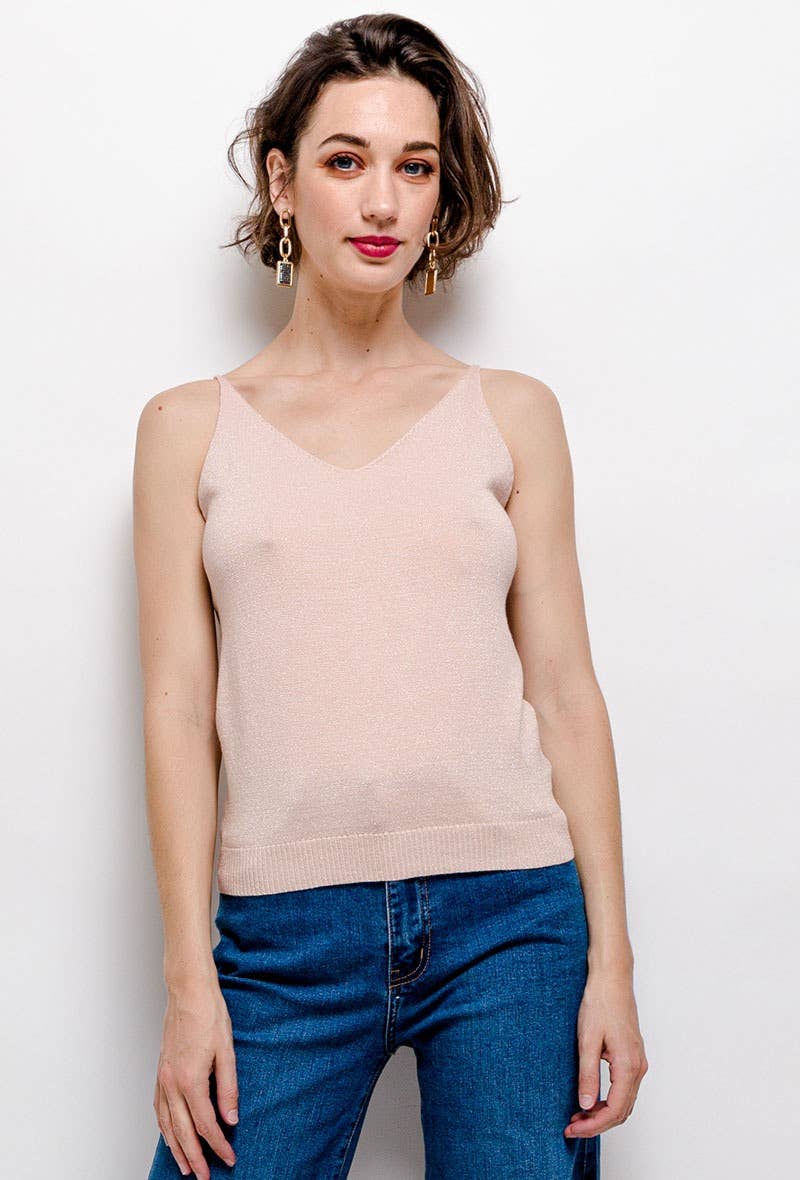 CHOKLATE PARIS - Wholesale Tank Top - Women's - Shiny lurex tank top - 875211