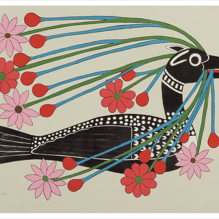 Pomegranate - Wholesale Birthday Card - Kenojuak Ashevak: Courting Loon Birthday Card
