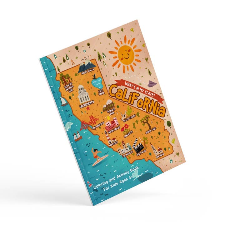 What's In My State: California - Coloring and Activity Book for wholesale by HoneyInk™️