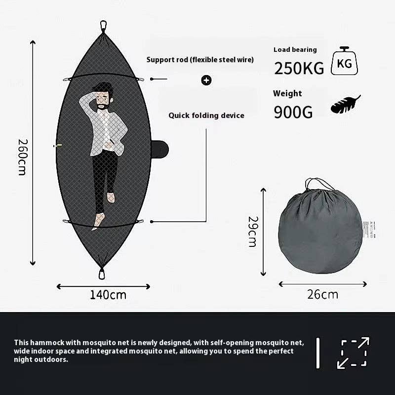 VIGOR - Wholesale Hammock - Ultra-Light Travel Camping Hammock Pop-up Net Hammock3