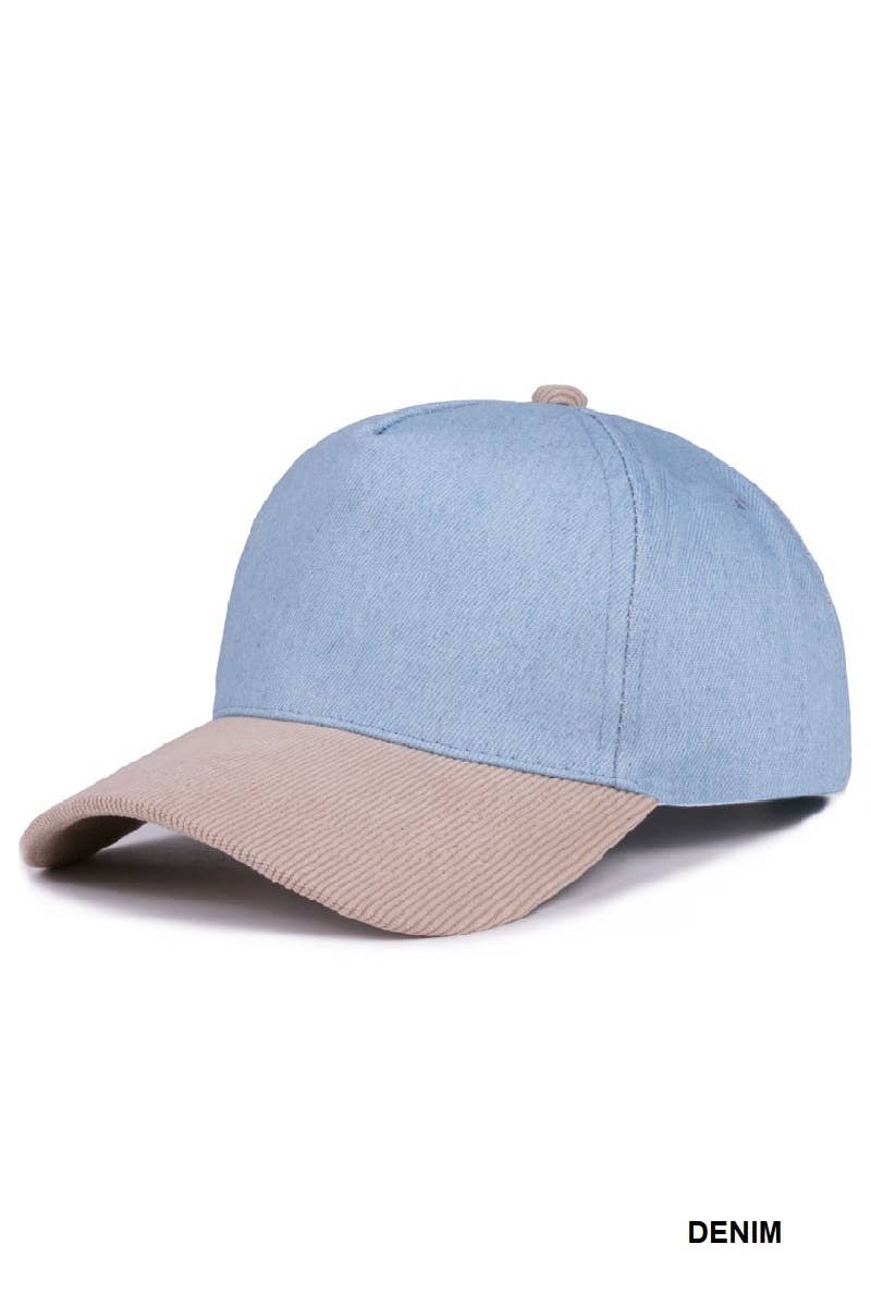 Vanilla Monkey - Vente Casquette de baseball – unisexe - Casquette en velours côtelé bicolore simple8