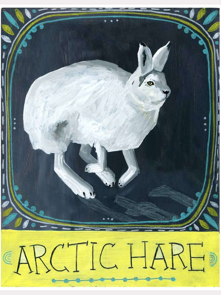 Djurtotemtryck - Arctic Hare för wholesale av Jessica Swift