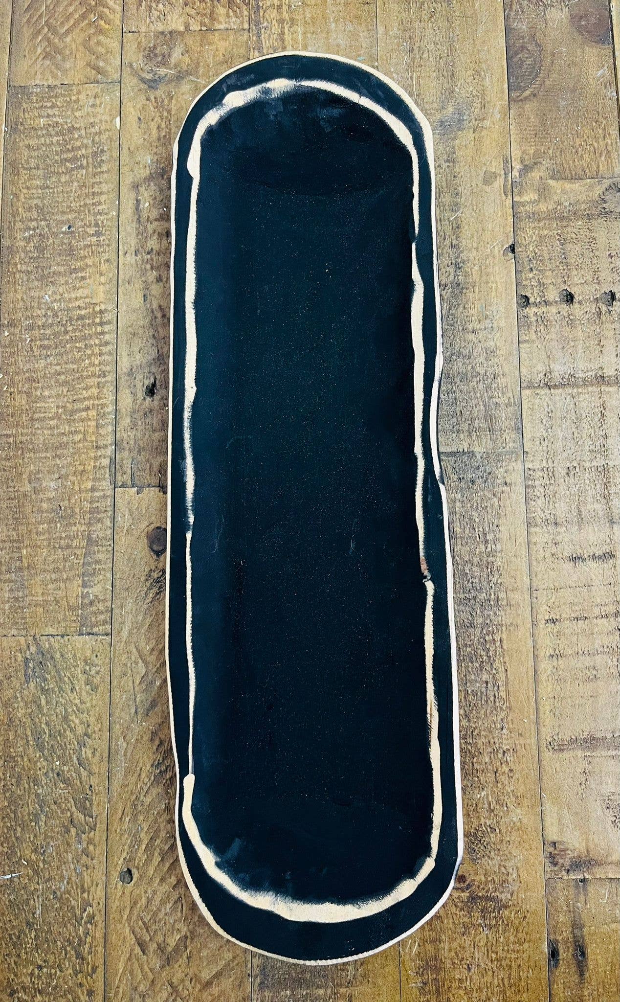 Rustic Farm - Venta al por mayor Candelabros - Plato pequeño para pan, negro, listo para velas, hecho a mano #A3