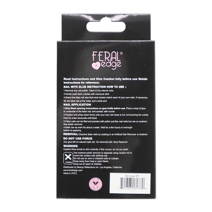 PINEAPPLE Beauty - Wholesale Press-on/fake nails - Feral Edge Deluxe-29 Deluxe Press on Nail Kit - 122