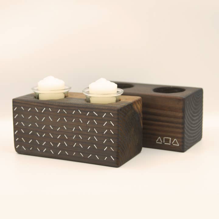 Ama 2-Hole Herringbone Candleholder for wholesale by AMA LIVING