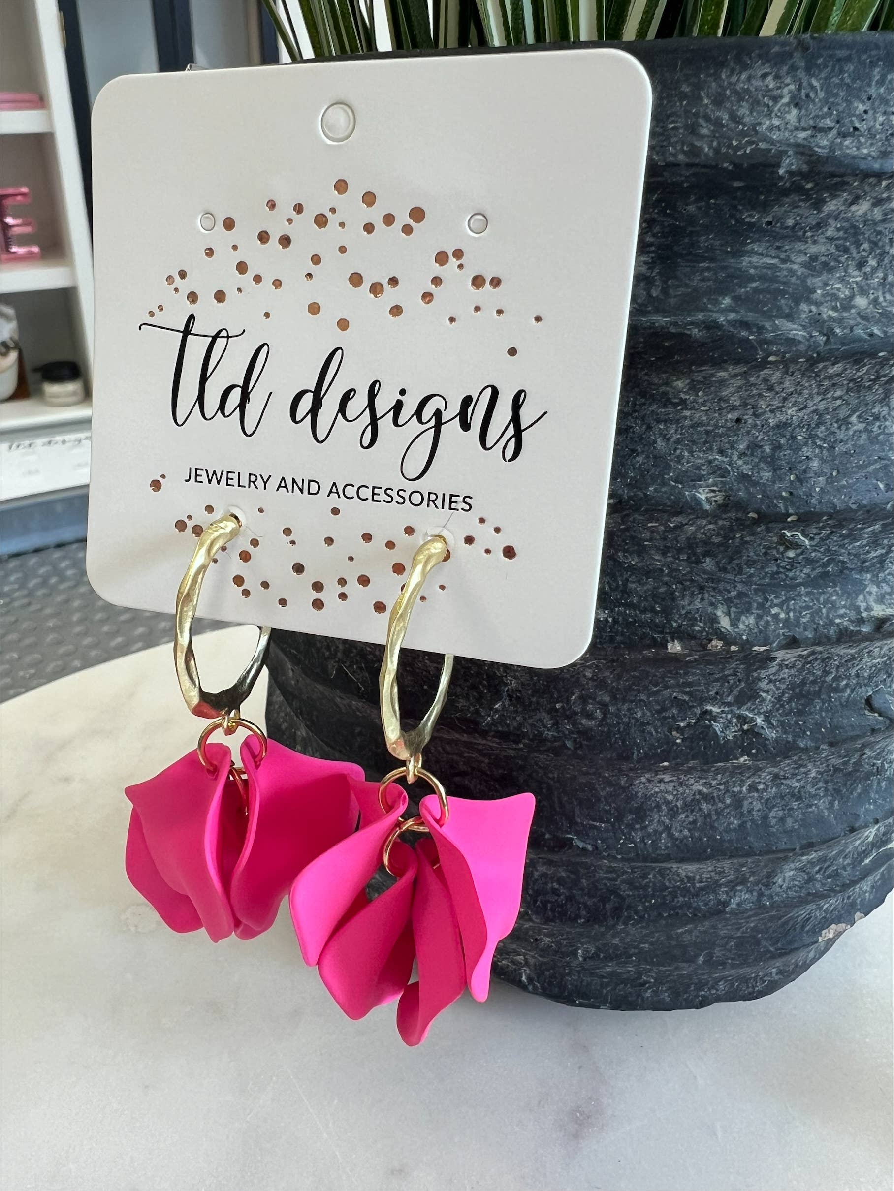 TLD Designs - Vente Boucles d'oreilles pendantes - mousseline4