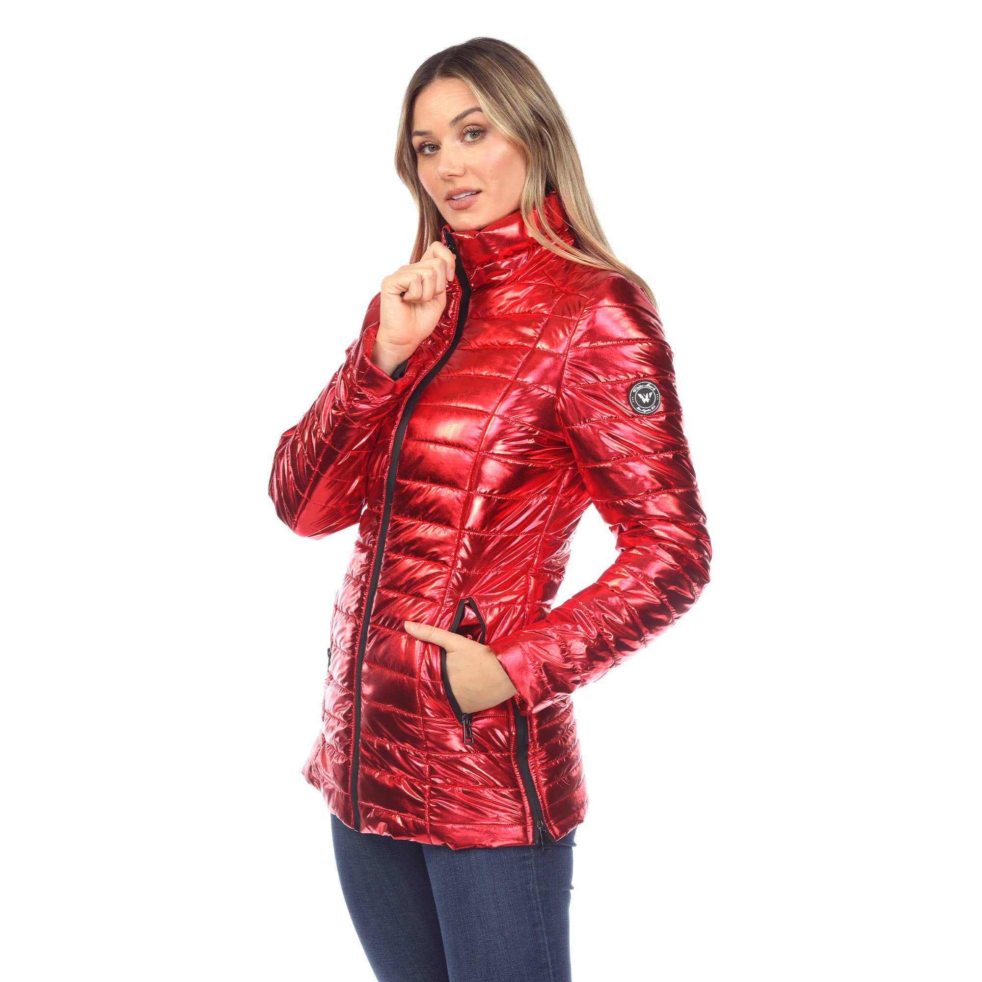 WHITE MARK - Wholesale Puffer Jacket - Women's - Women's Metallic Puffer Coat9