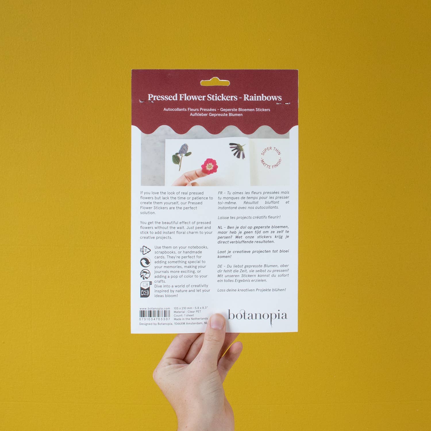 Botanopia USA - gifts , decor and cards for plant lovers - Wholesale Sticker - Pressed Flowers Sticker Sheet1