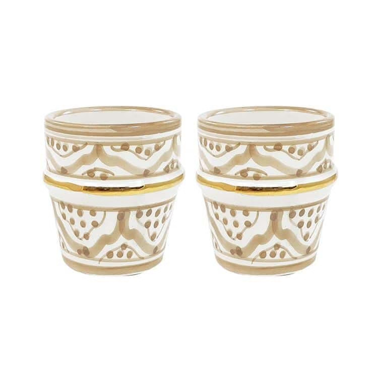 High crafty - Vente Tasse à café/thé - Tasses en céramique marocaine faites à la main avec ornements en or pur9