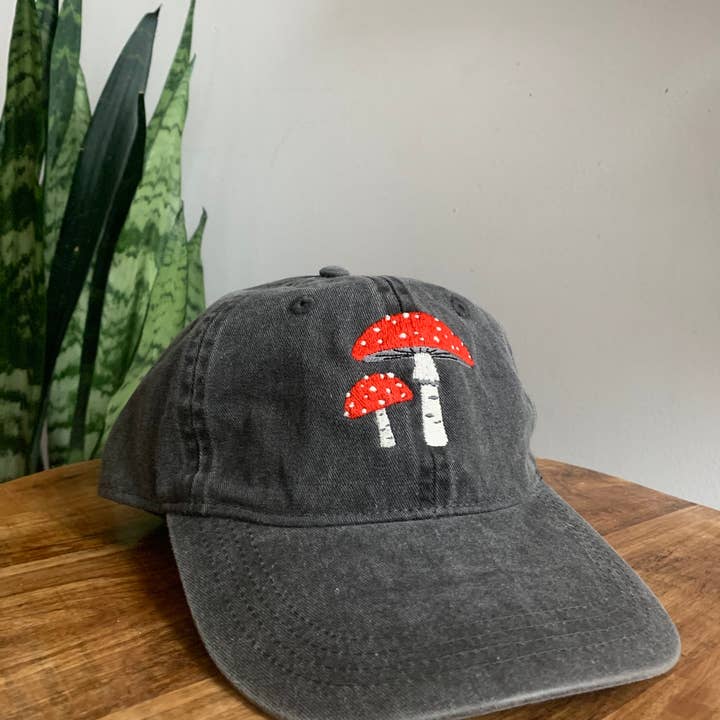 Nature Walk - Wholesale Baseball Cap - Women's - Amanita Muscaria Mushroom Embroidered Hat Fly Agaric