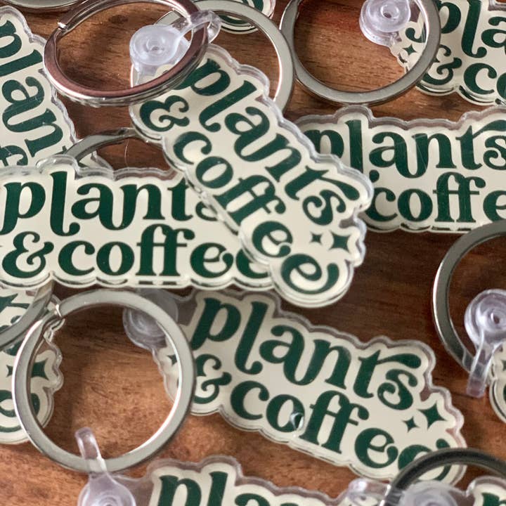 Axle Rose Co - Wholesale Keychain - Women's - Plants & Coffee Keychain