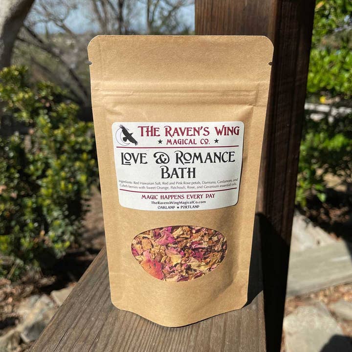 Love & Romance Bath (4oz regular) for wholesale by The Raven's Wing Magical Co-op