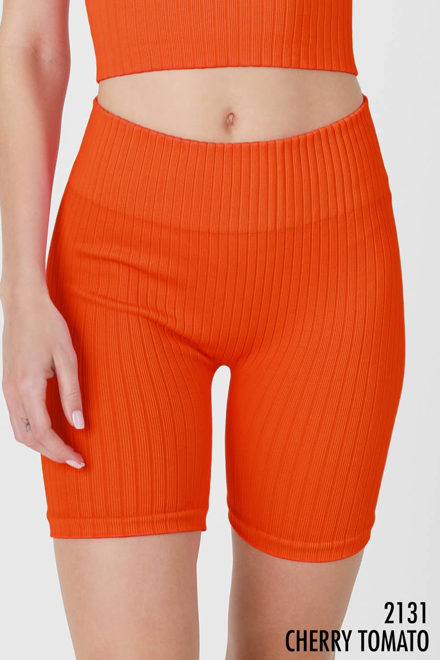 NIKIBIKI – Calções atléticos – Mulher por atacado – NB8196 - Calção Biker Ribado Larga7