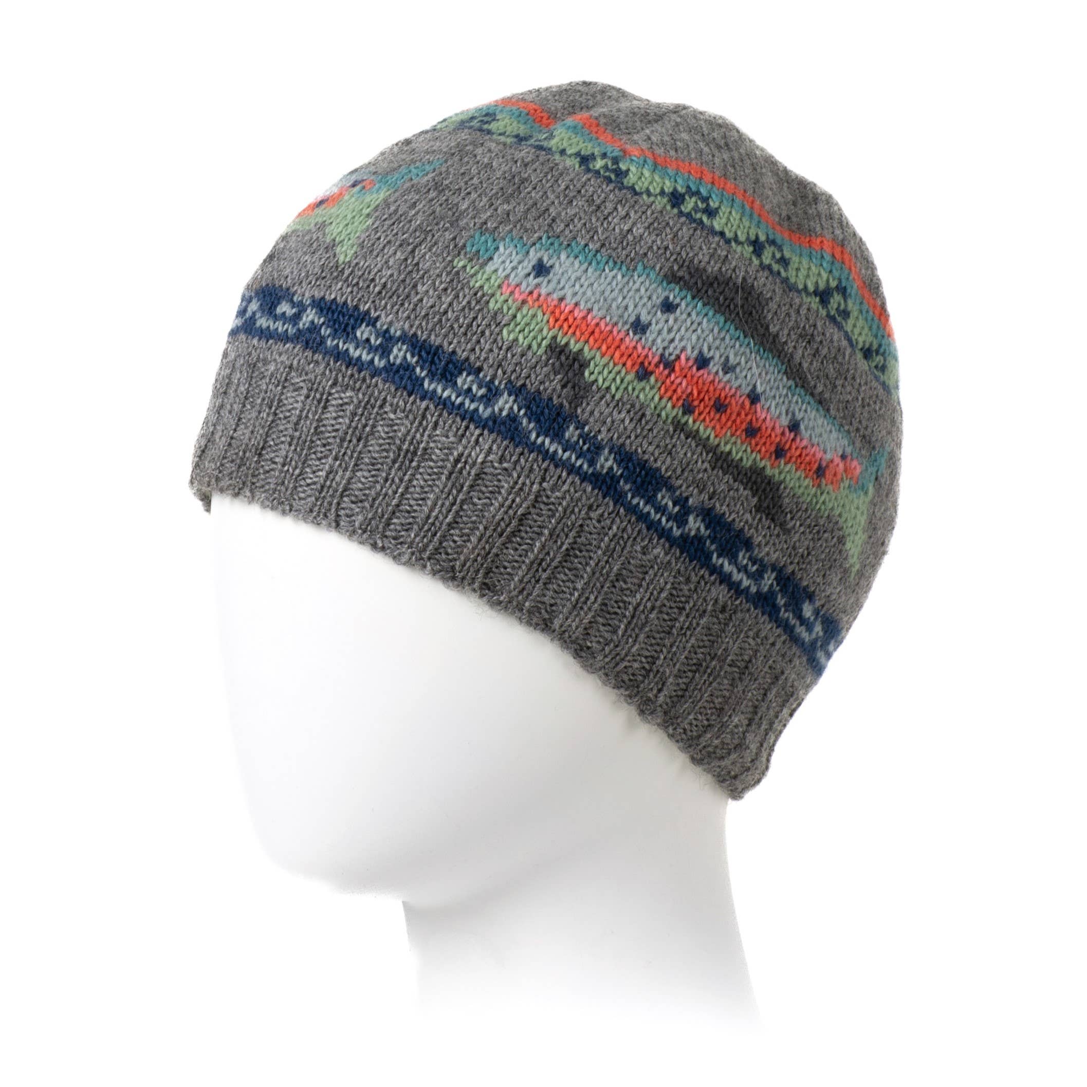 Lost Horizons Knitwear – Ships from USA - Vente Bonnet – homme - Bonnet en laine avec motif de truite7