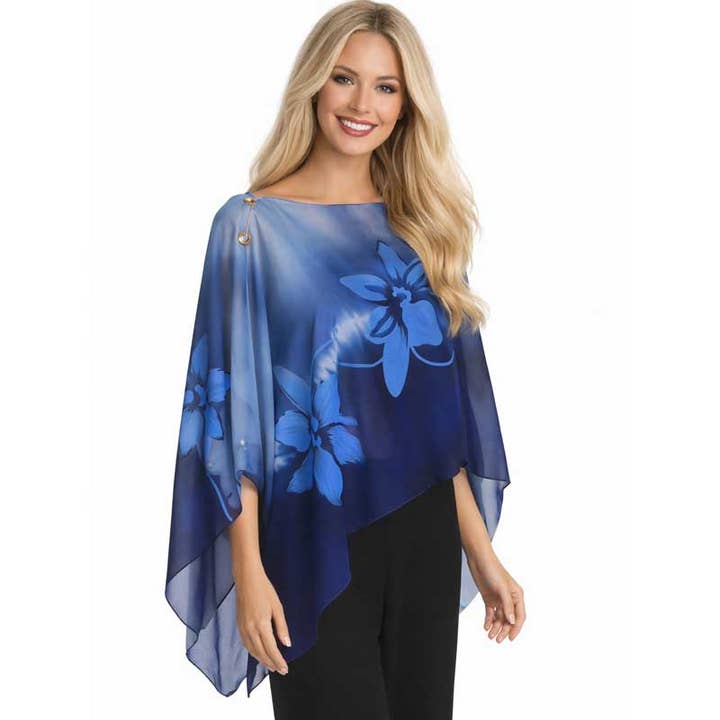 The Magic Scarf Company - Vendita all'ingrosso Poncho - Donna - Poncho/Cappa setosa con sei bottoni32