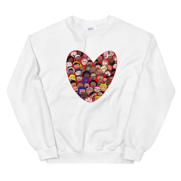 Love Everybody Unisex Sweatshirt for wholesale by nakedpastor