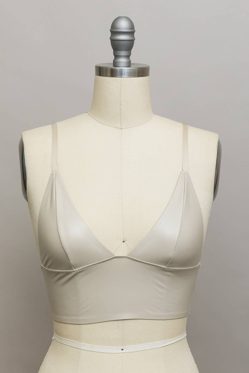 Leto Accessories - Wholesale Bralette - Women's - Faux Leather Longline Bralette - Edgy Shine2