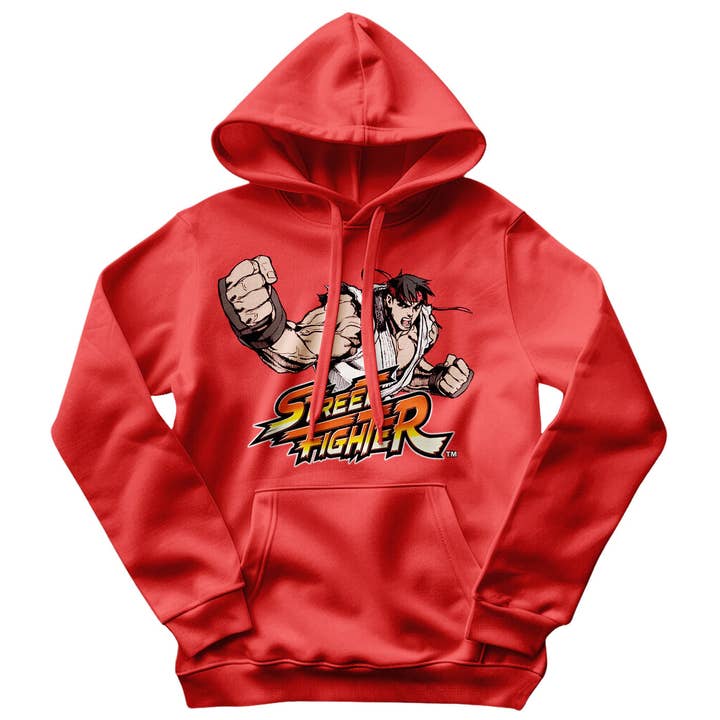 Red Street Fighter Hoodie for wholesale on Faire