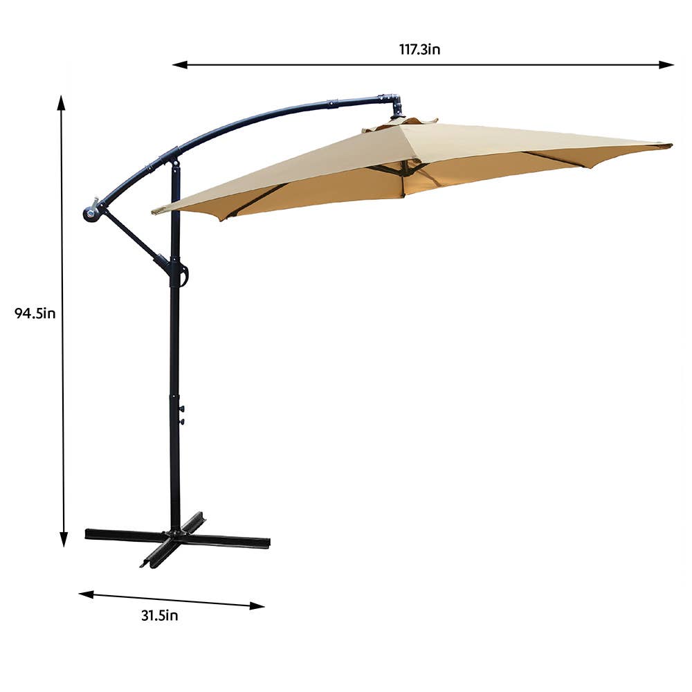 Abble - Wholesale Patio Umbrella - 10 ft. Market Cantilever Offset Patio Umbrella3