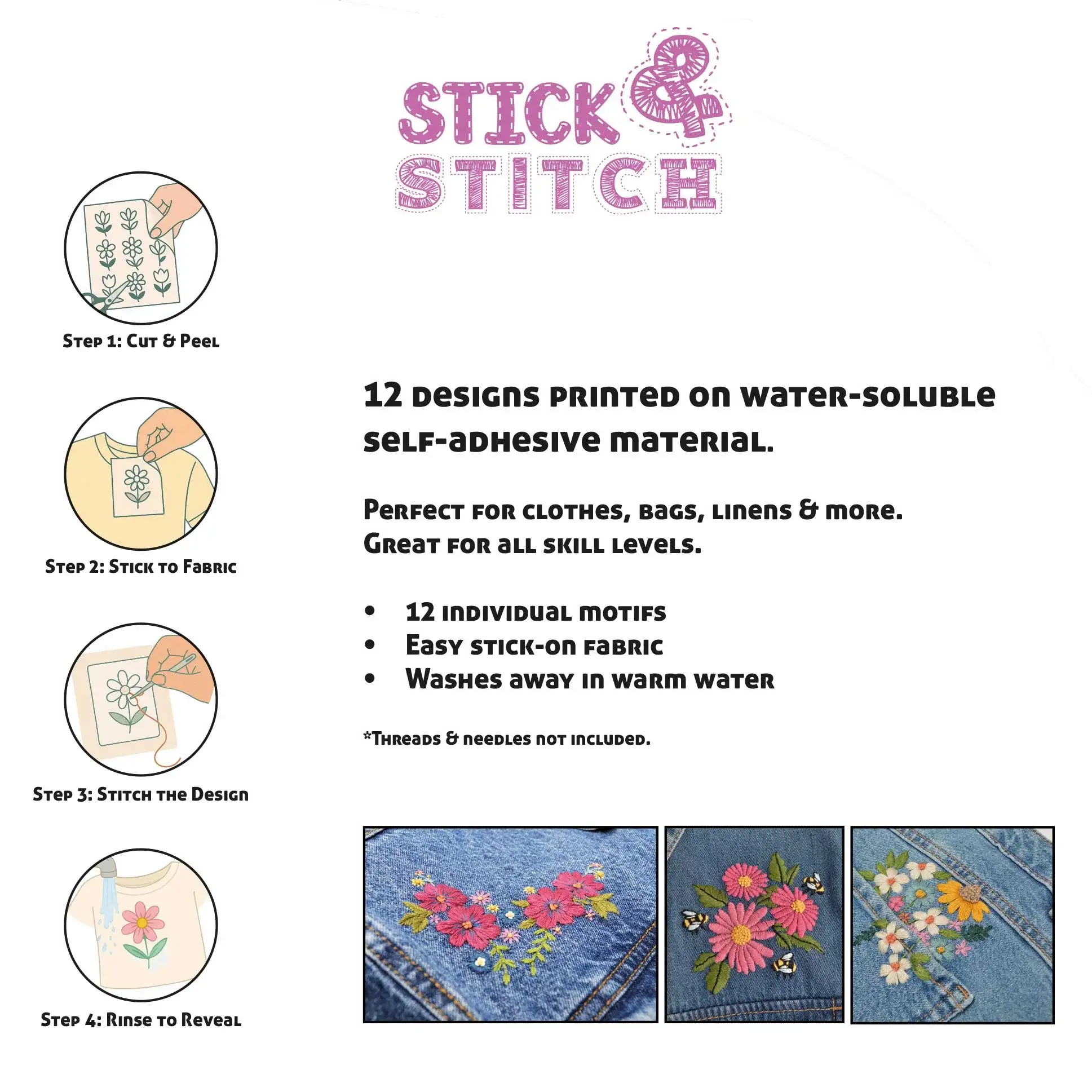 Creative World of Crafts – wholesale Embroidery/cross-stitch supplies – Stick & Stitch - Cute Cacti1