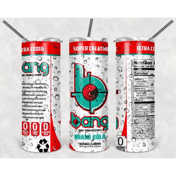 Miami Cola 20oz Skinny Tumbler por atacado de WST Wholesale