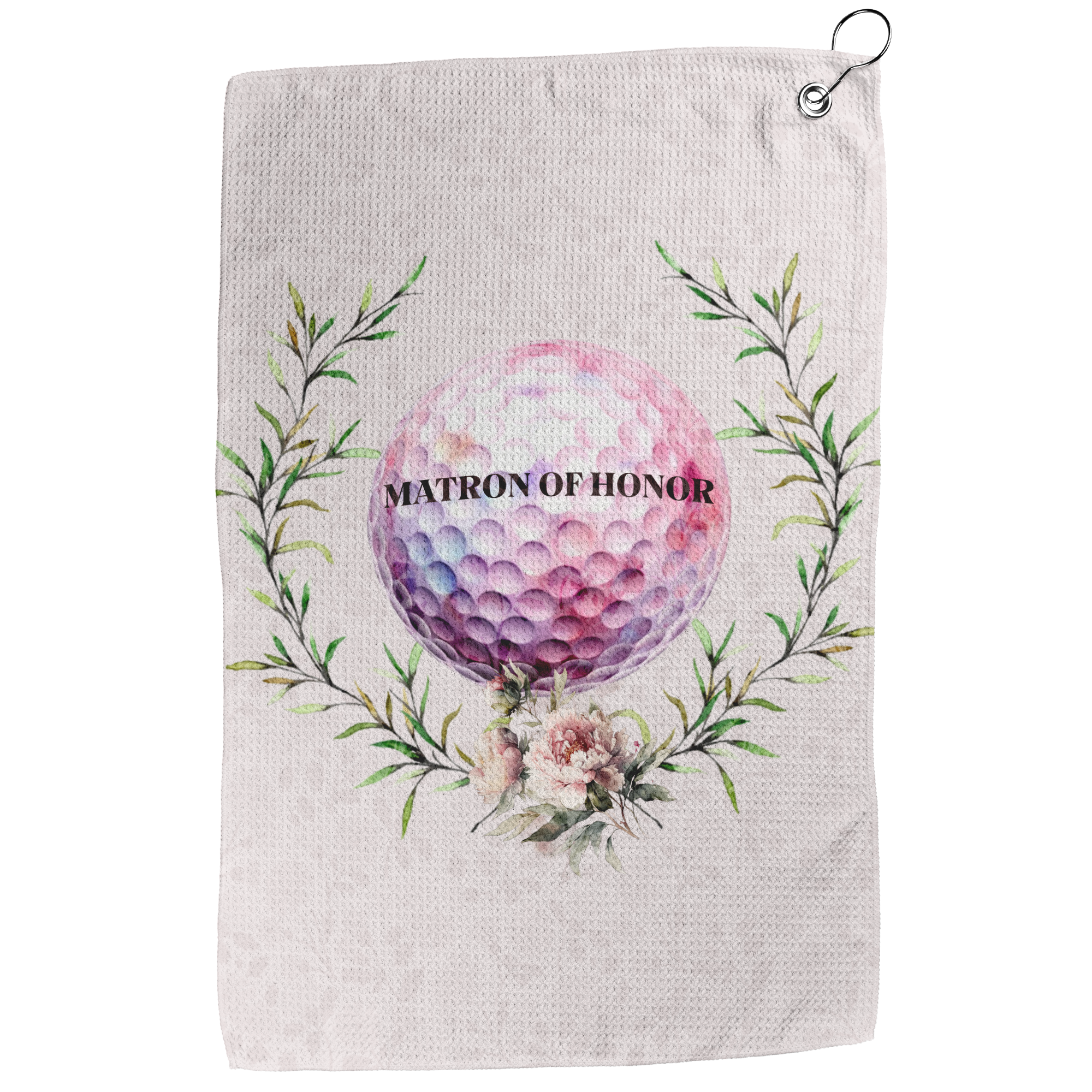 Moody on the Green LLC - Wholesale Sports Towel - Matron of Honor Pink Golf Towel0