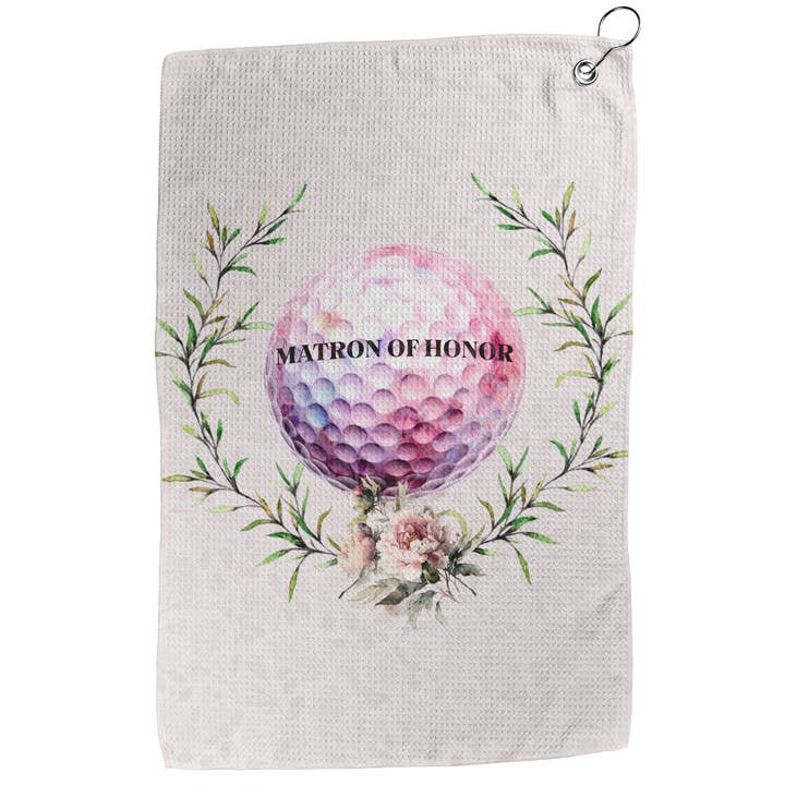 Moody on the Green LLC - Wholesale Sports Towel - Matron of Honor Pink Golf Towel