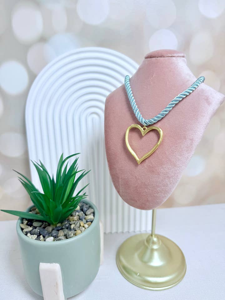 Hollow Heart Blue Rope for wholesale by NEM Designs