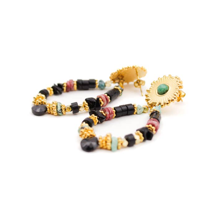 Heishi drop earrings - ELSA for wholesale by L'Atelier des Dames