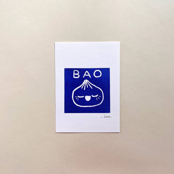 beeb - Wholesale Art Print - Linogravure 10cm x 15 cm (A6) - Bao