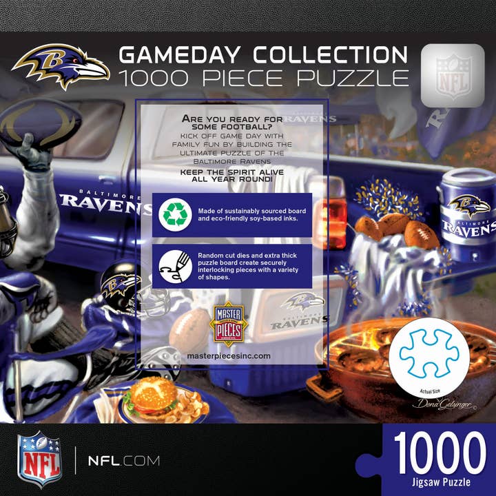 Masterpieces Puzzles - Wholesale Puzzle - Adult - Baltimore Ravens - Gameday 1000 Piece Puzzle