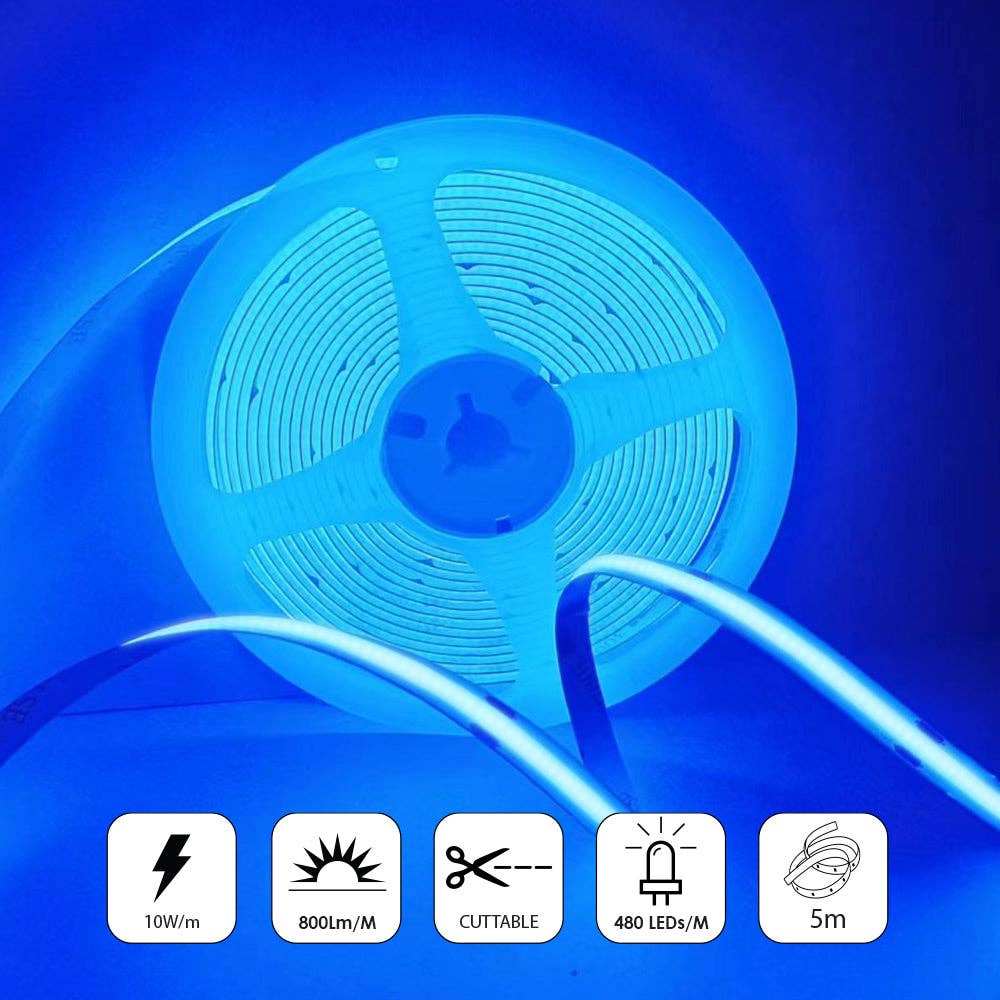 ENER-J – wholesale String lights – 5m Blue LED COB Strip 320L/M 24V with RF Dimmer & PSU2