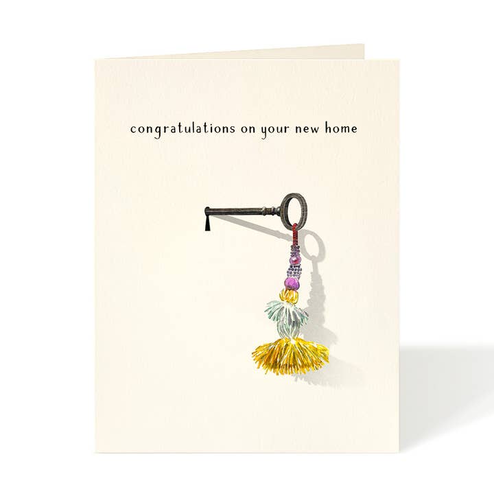 Key with Tassel - New Home Card for wholesale by Felix Doolittle