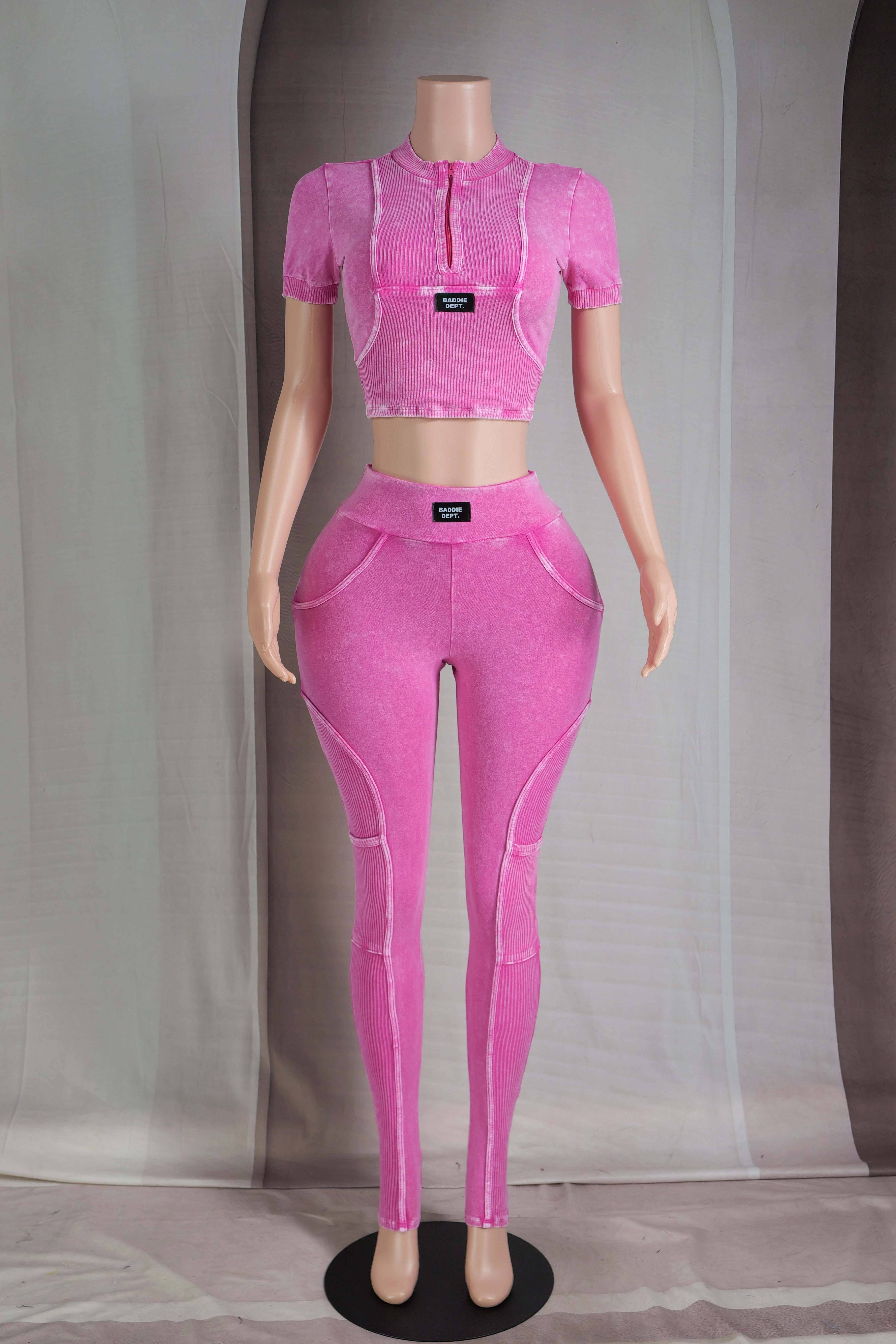 Dalia Studio - Vendita all'ingrosso Completo sportivo - Donna - SET LEGGINGS CON TASCA FUNZIONALE EFFETTO MINERALE7